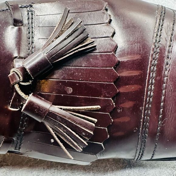 Ellen Edmonds Cap Toe Braided Tassel Slip On Brown Men’s Dress Loafer Shoes size - Picture 14 of 16